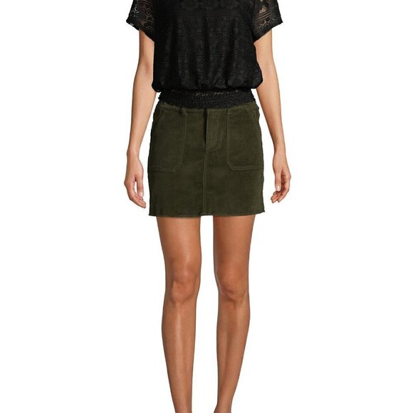 Nwt No Boundaries Juniors' Corduroy Pocket Skirt - Picture 2 of 6